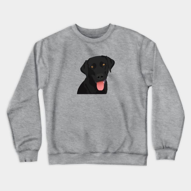 Adorable Black Lab Crewneck Sweatshirt by KCPetPortraits